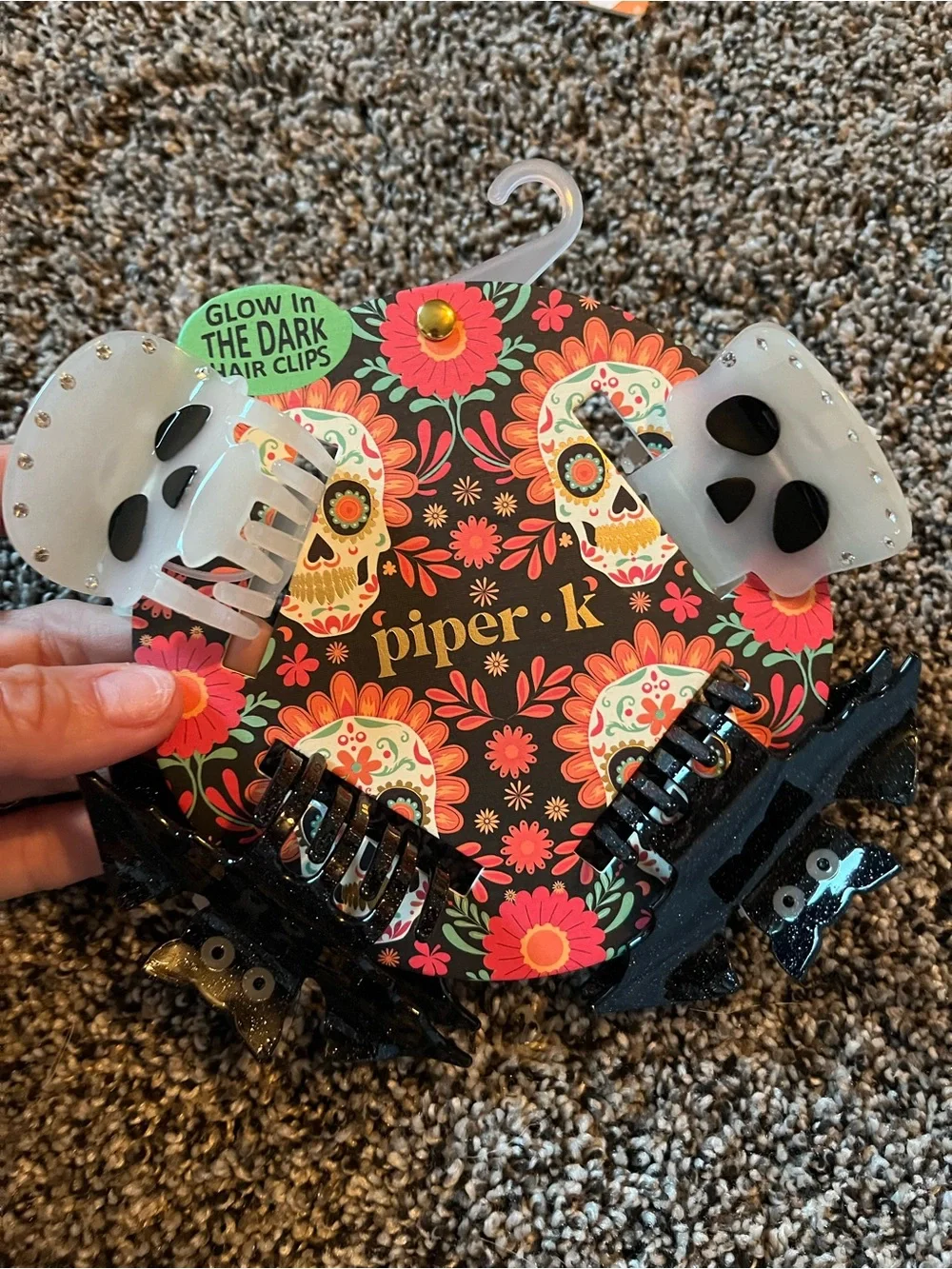 Piper K Halloween hair clips